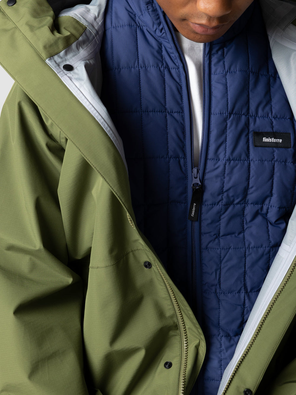 Men Recycled Waterproof Jacket in Seagrass - Skybird