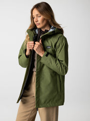 Women Recycled Waterproof Jacket in Seagrass - Skybird