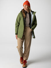 Women Recycled Waterproof Jacket in Seagrass - Skybird