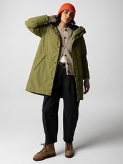 Women Recycled Waterproof Parka in Green - Skye