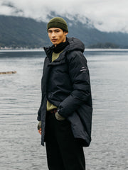Men Recycled Waterproof Parka in Black - Solway