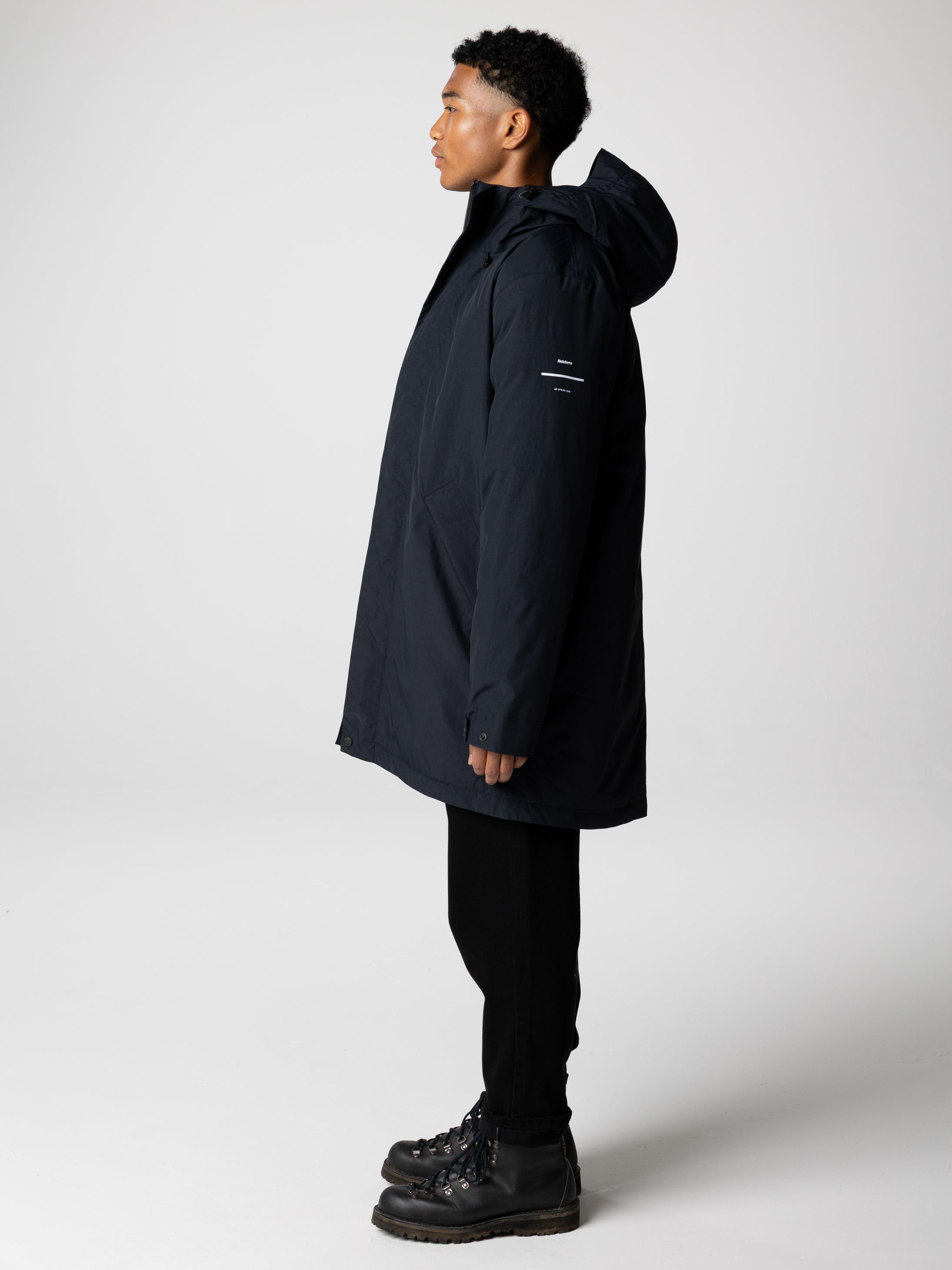Men Recycled Waterproof Parka in Black - Solway