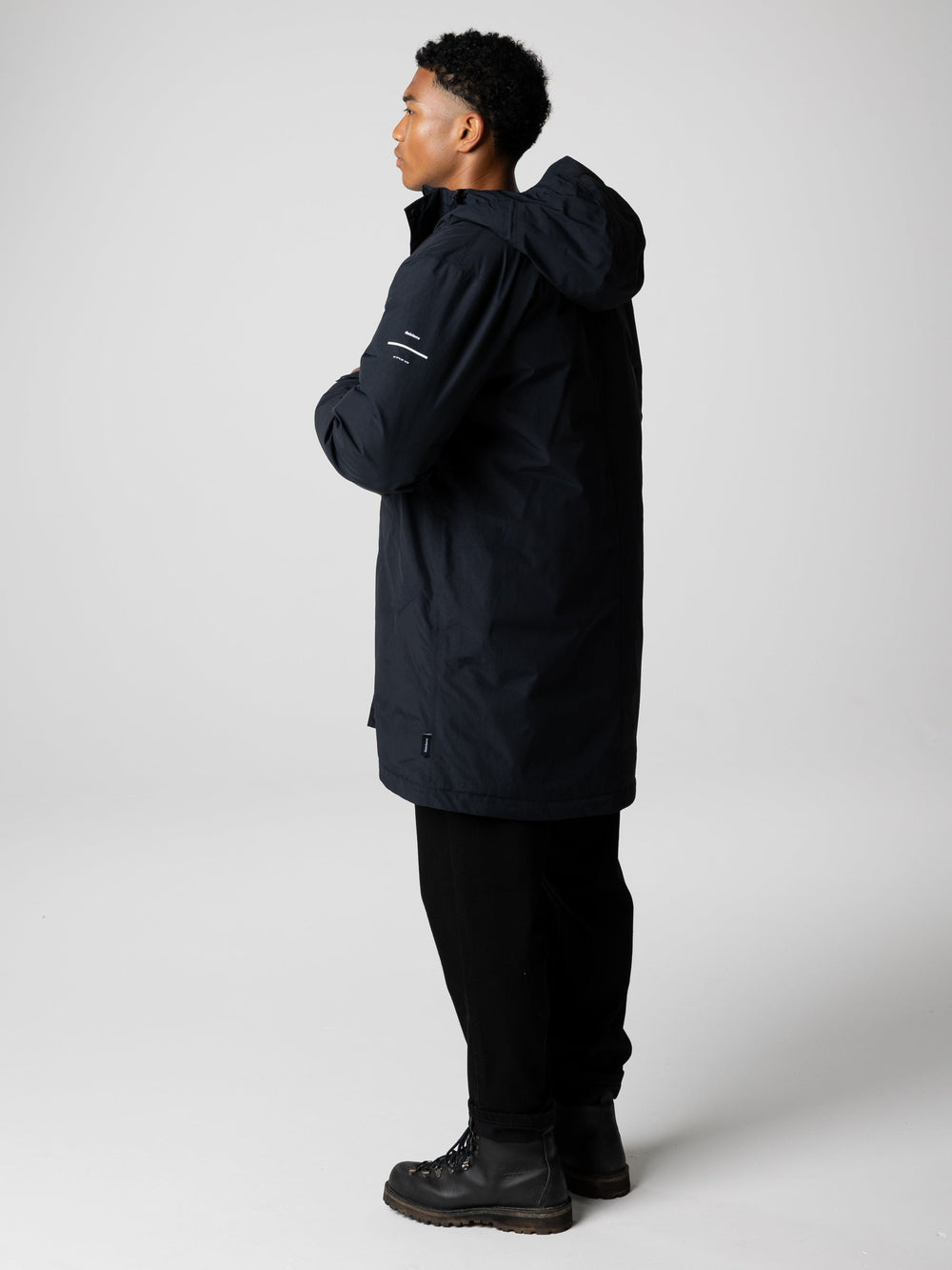 Men Recycled Waterproof Parka in Black - Solway