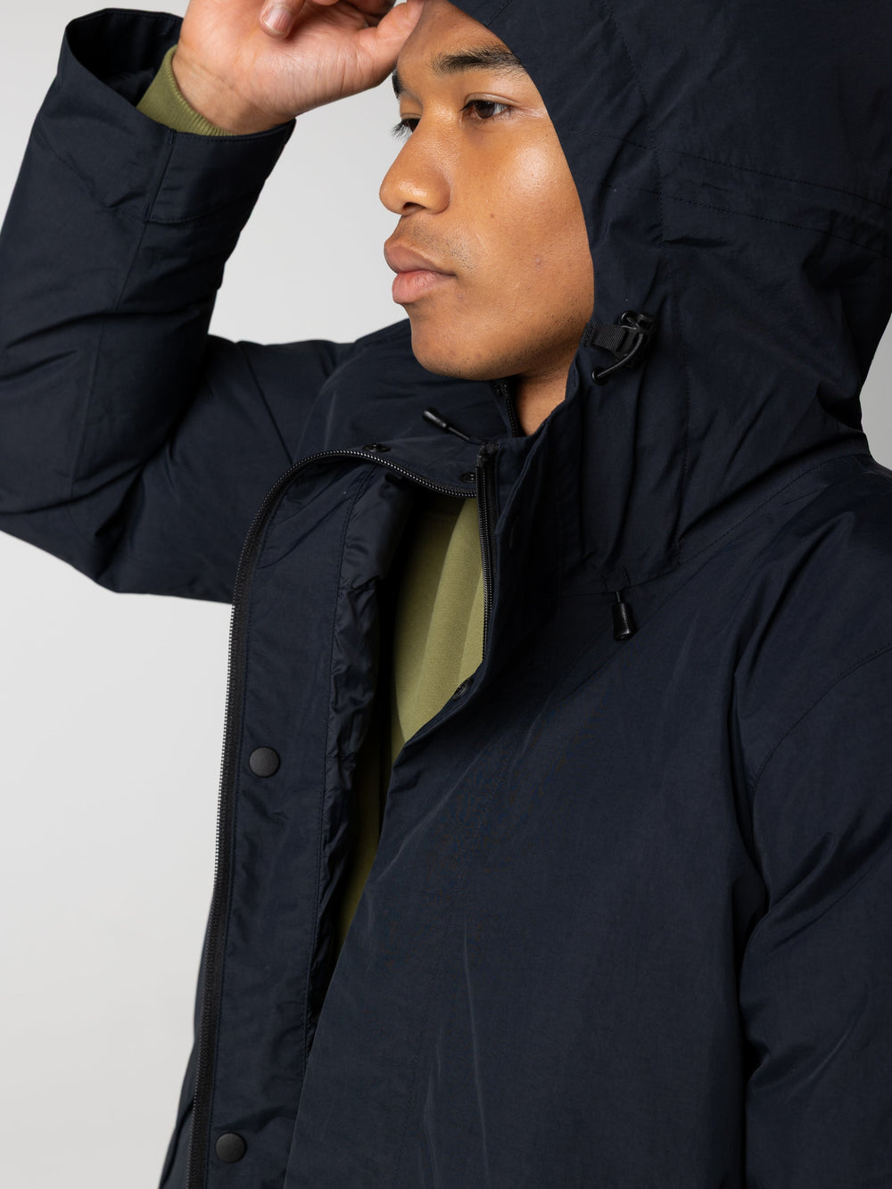 Men Recycled Waterproof Parka in Black - Solway