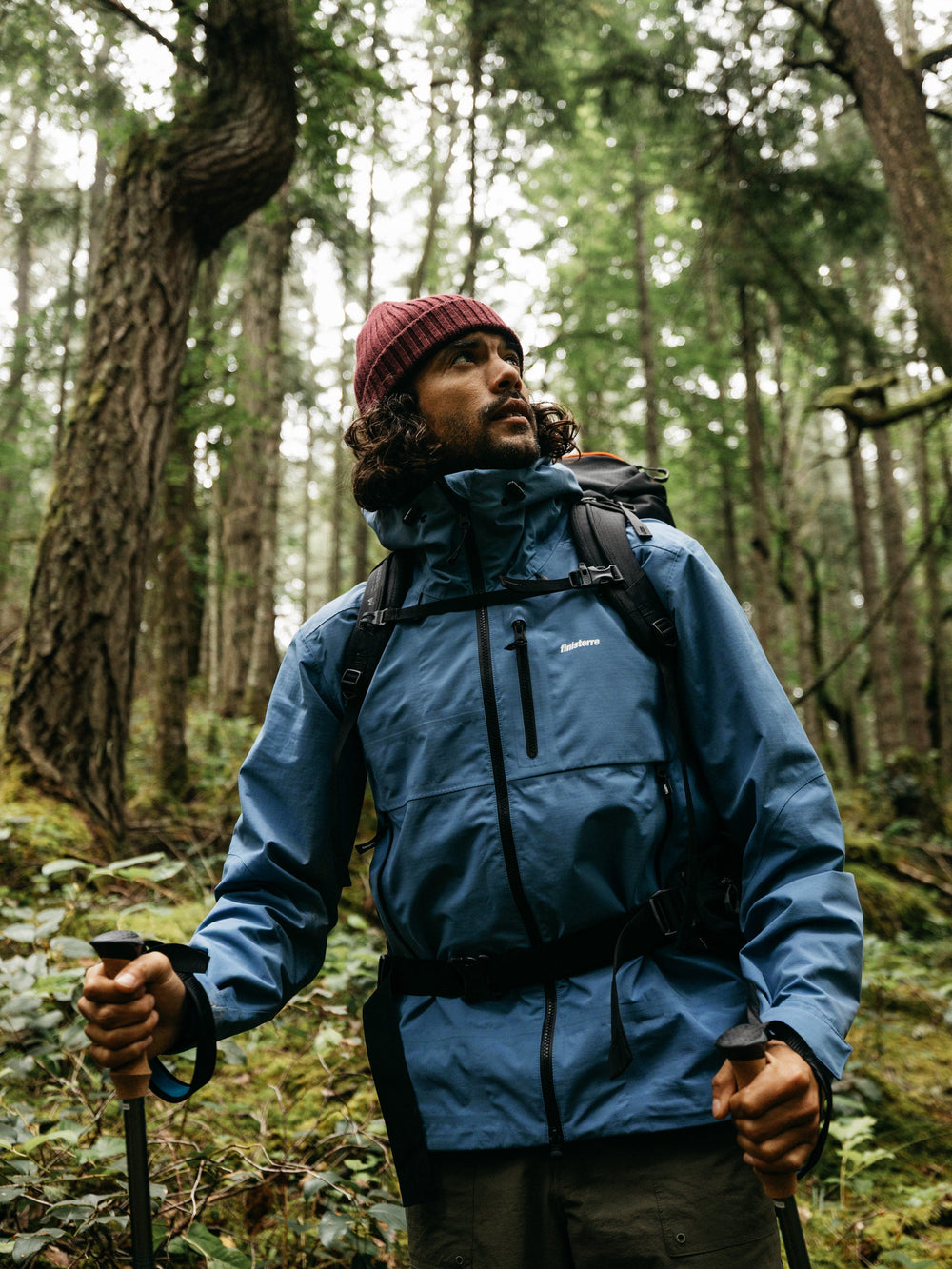 Men Recycled Waterproof Jacket in Blue - Stormbird