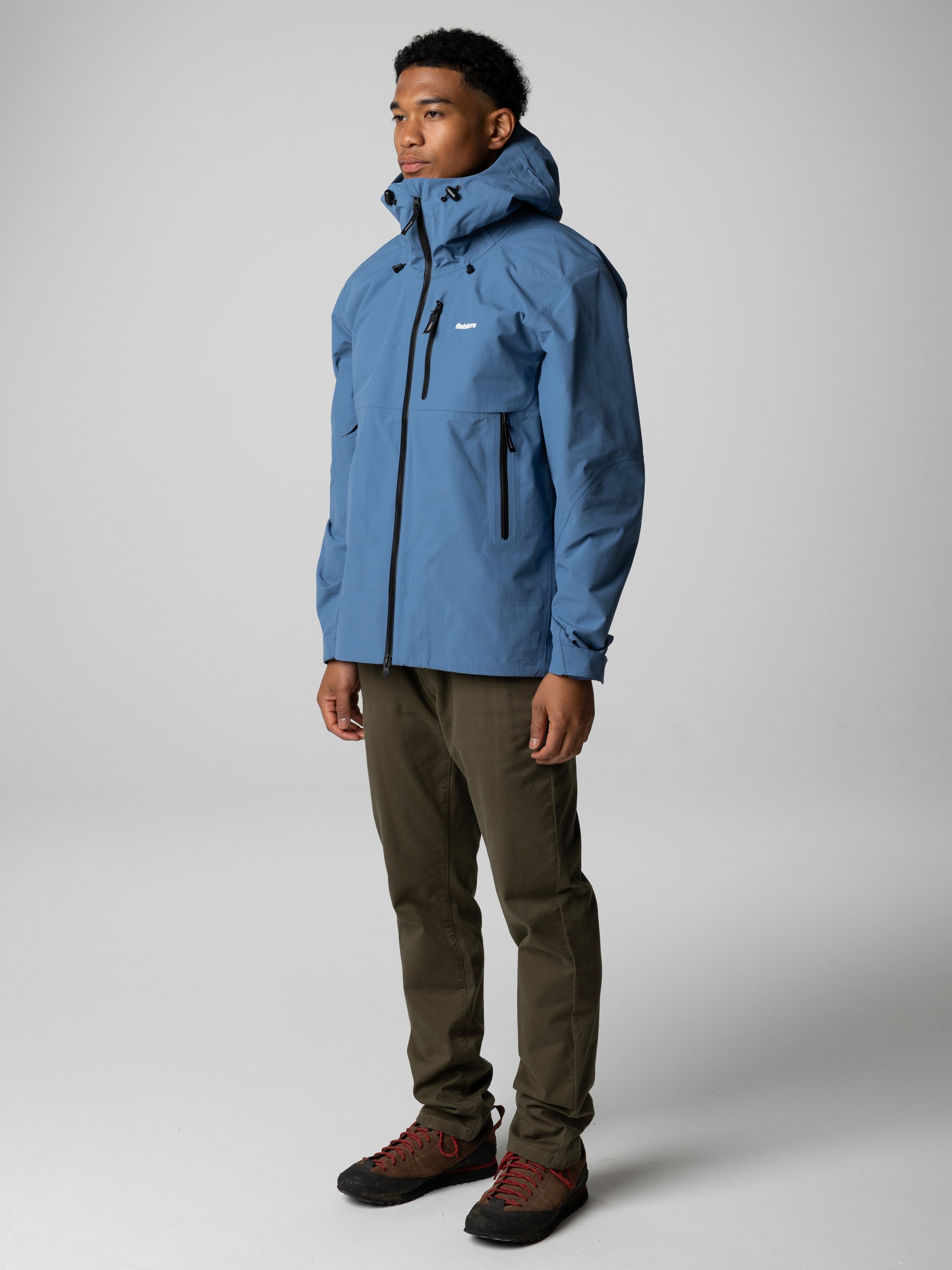 Men Recycled Waterproof Jacket in Blue - Stormbird