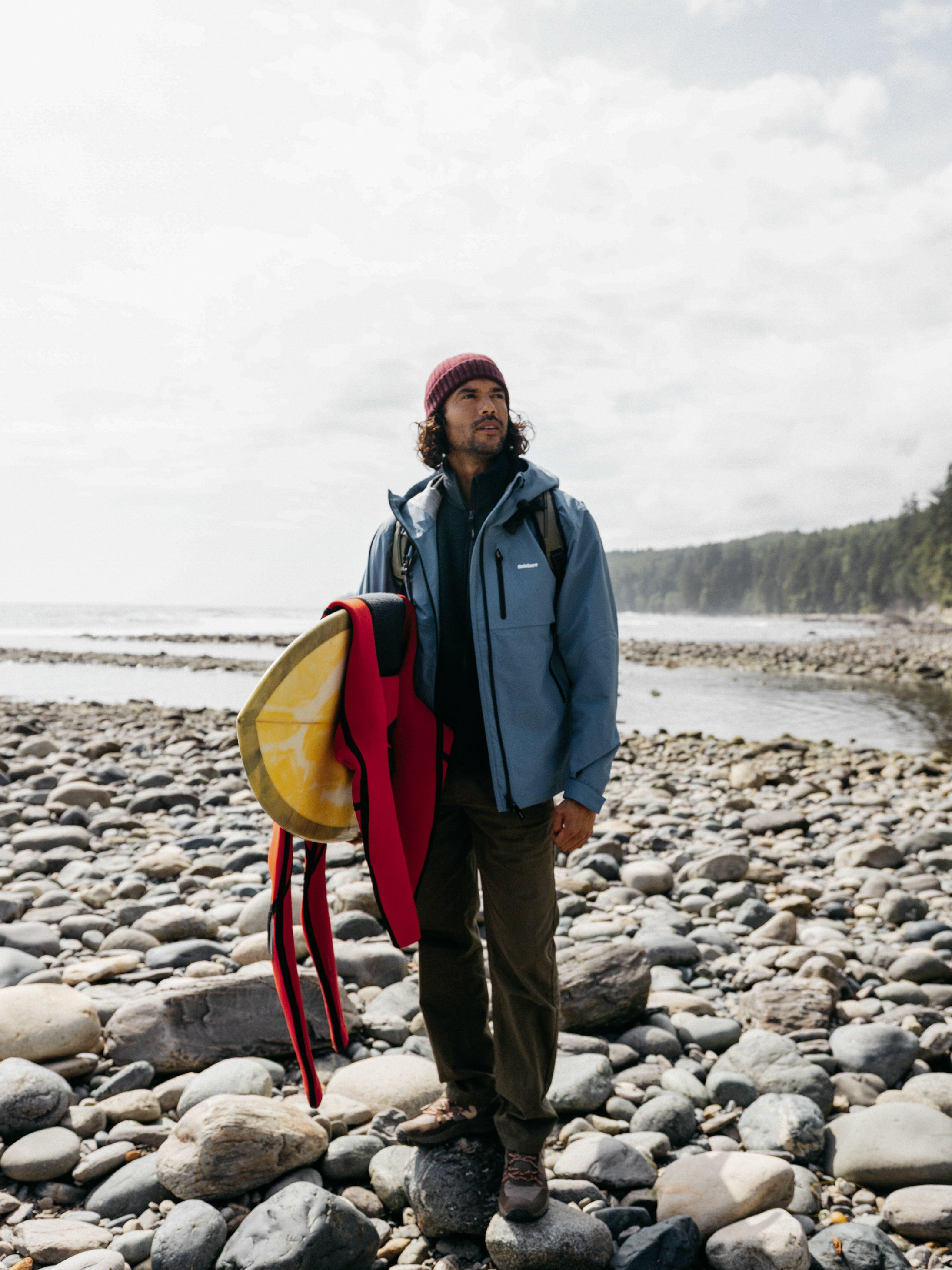 Men Recycled Waterproof Jacket in Blue - Stormbird