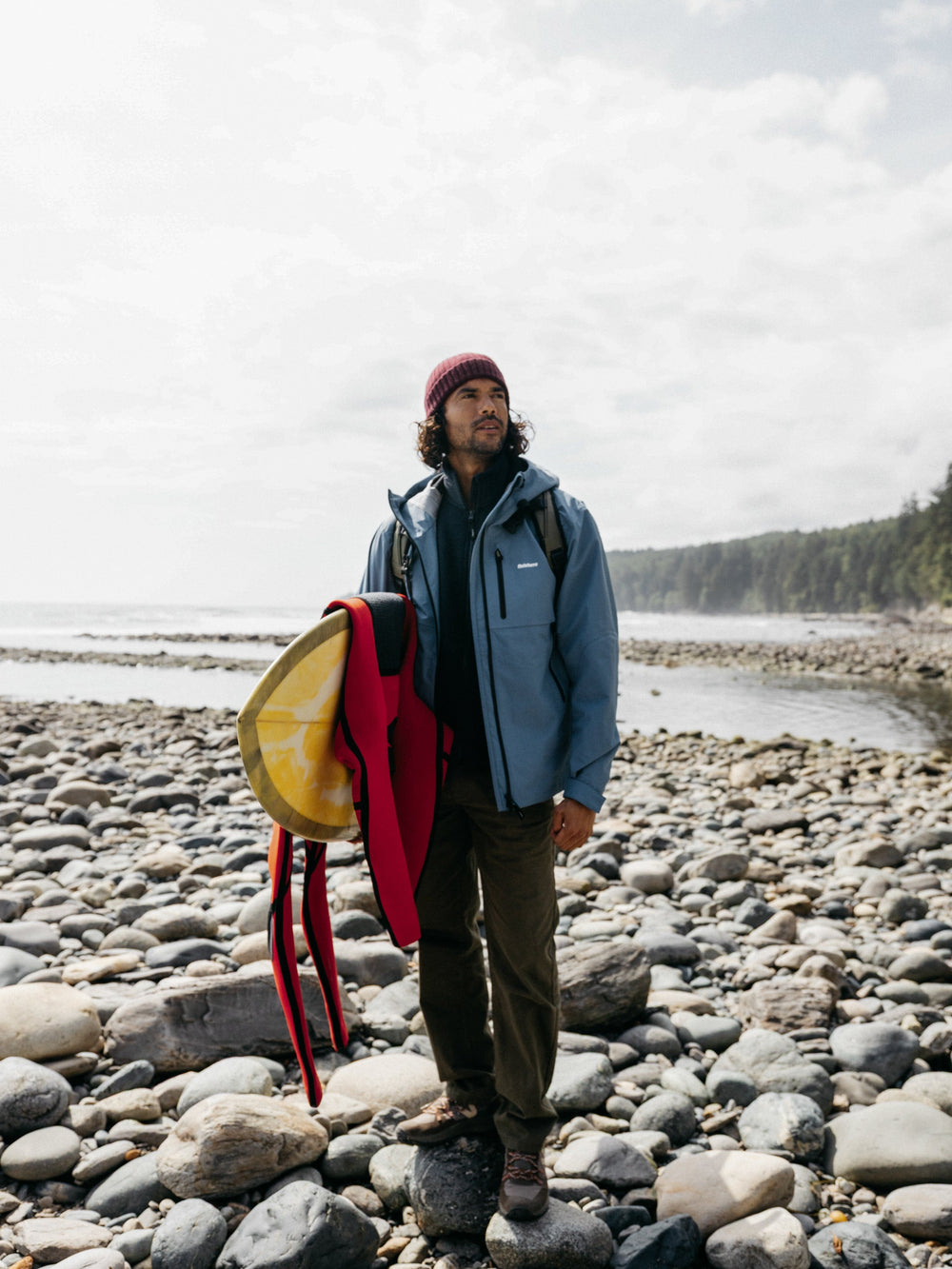 Men Recycled Waterproof Jacket in Blue - Stormbird
