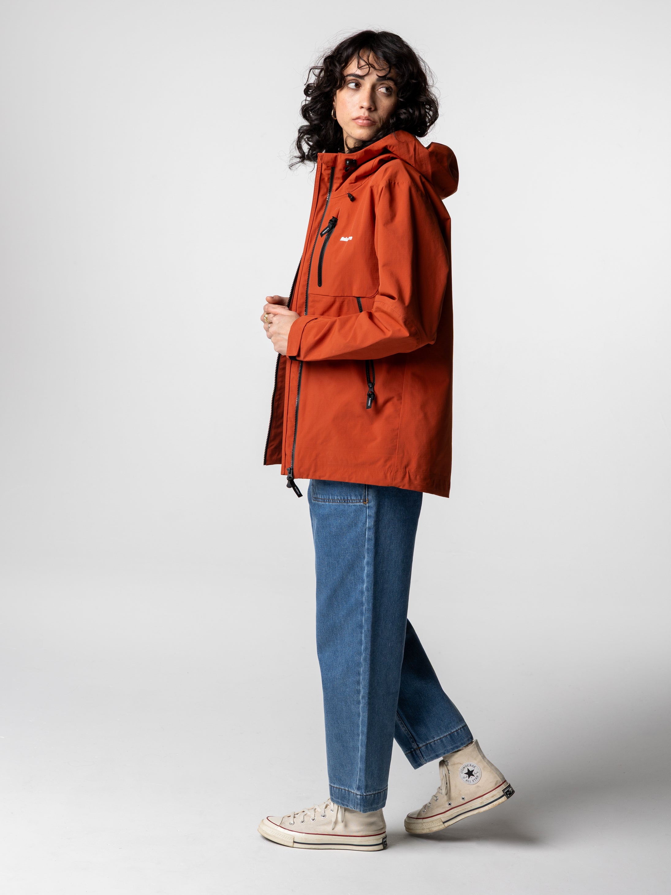 Women Recycled Waterproof Jacket in Terracotta - Stormbird