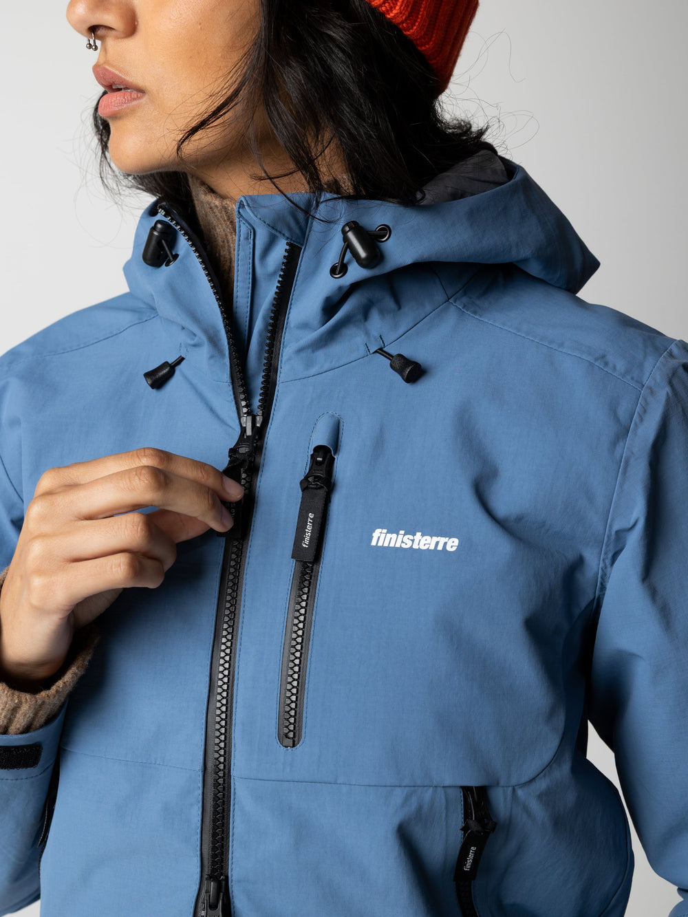 Women Recycled Waterproof Jacket in Blue - Stormbird