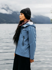 Women Recycled Waterproof Jacket in Blue - Stormbird