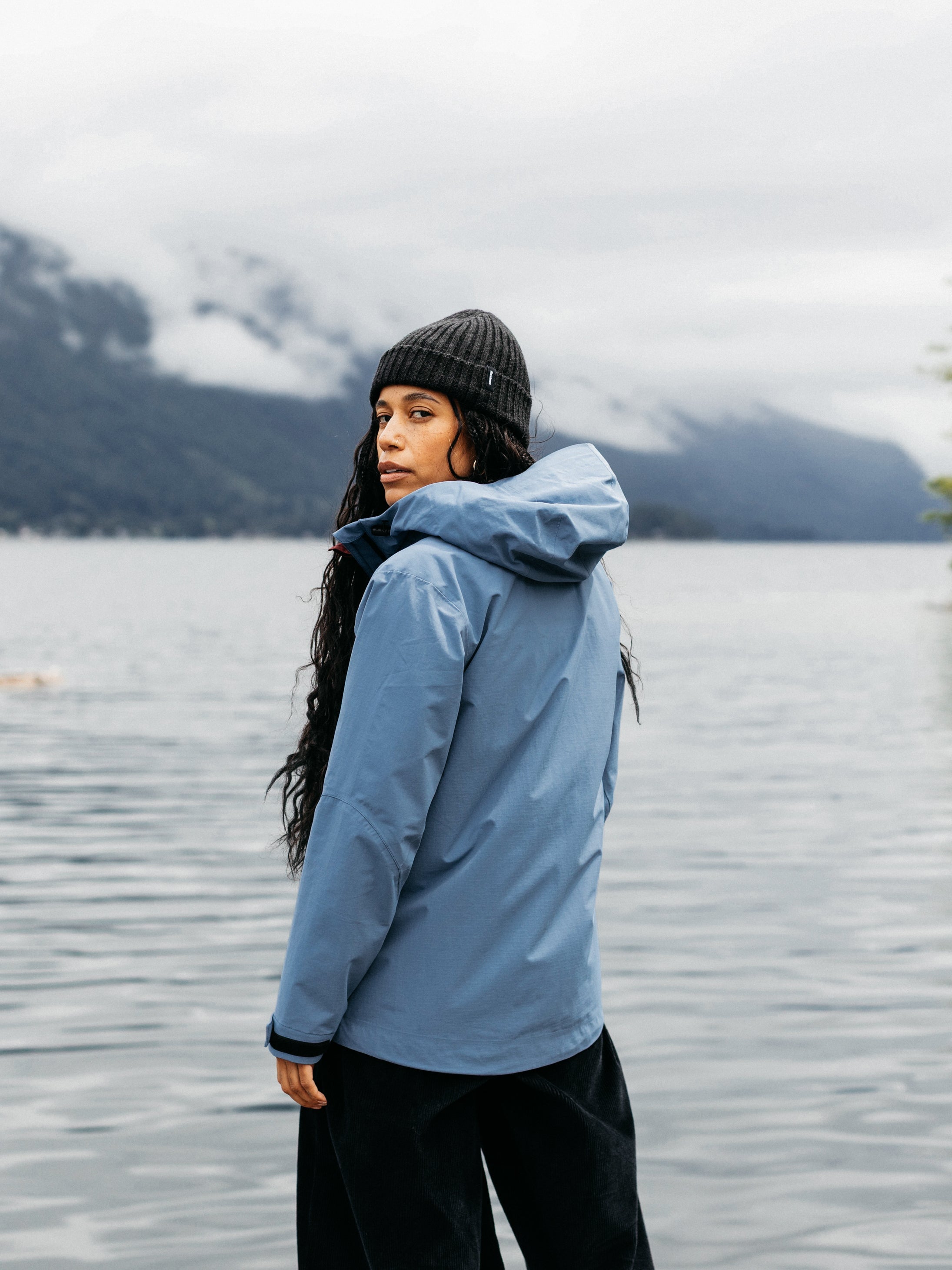 Women Recycled Waterproof Jacket in Blue - Stormbird