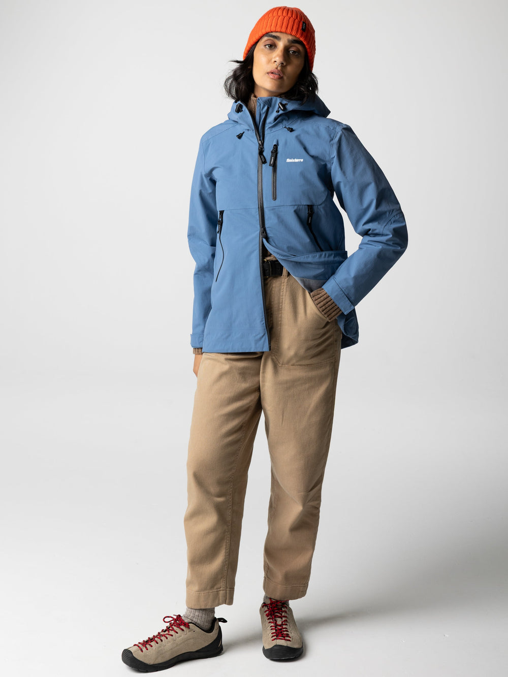 Women Recycled Waterproof Jacket in Blue - Stormbird