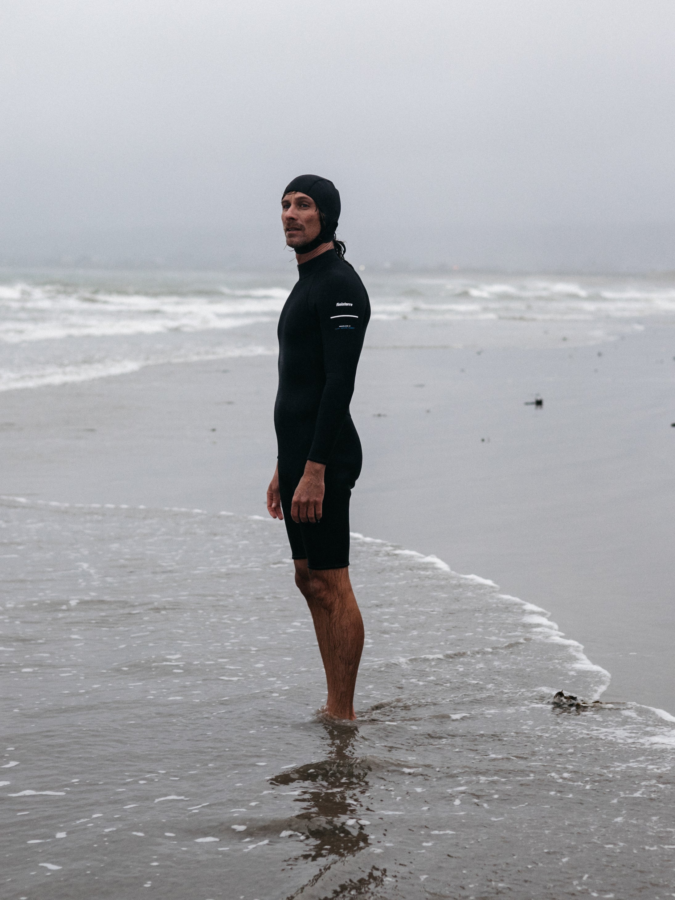 Men Nieuwland 2e Yulex Long Sleeve Shorty Wetsuit in Black