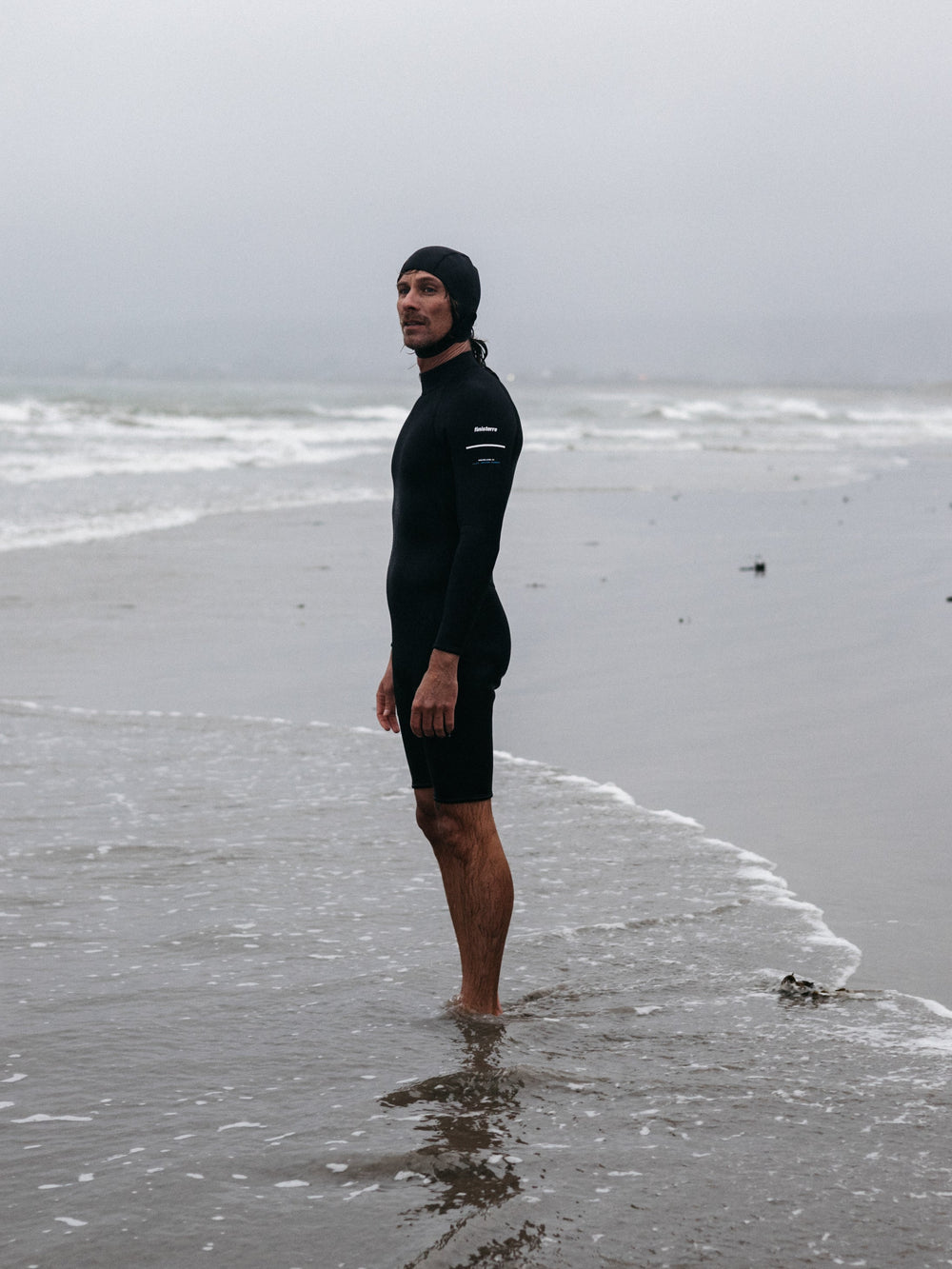 Men Nieuwland 2e Yulex Long Sleeve Shorty Wetsuit in Black
