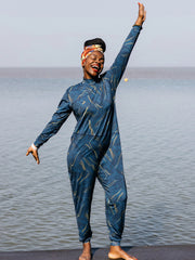 Women Into The Sea' Seasuit in Geometric Print