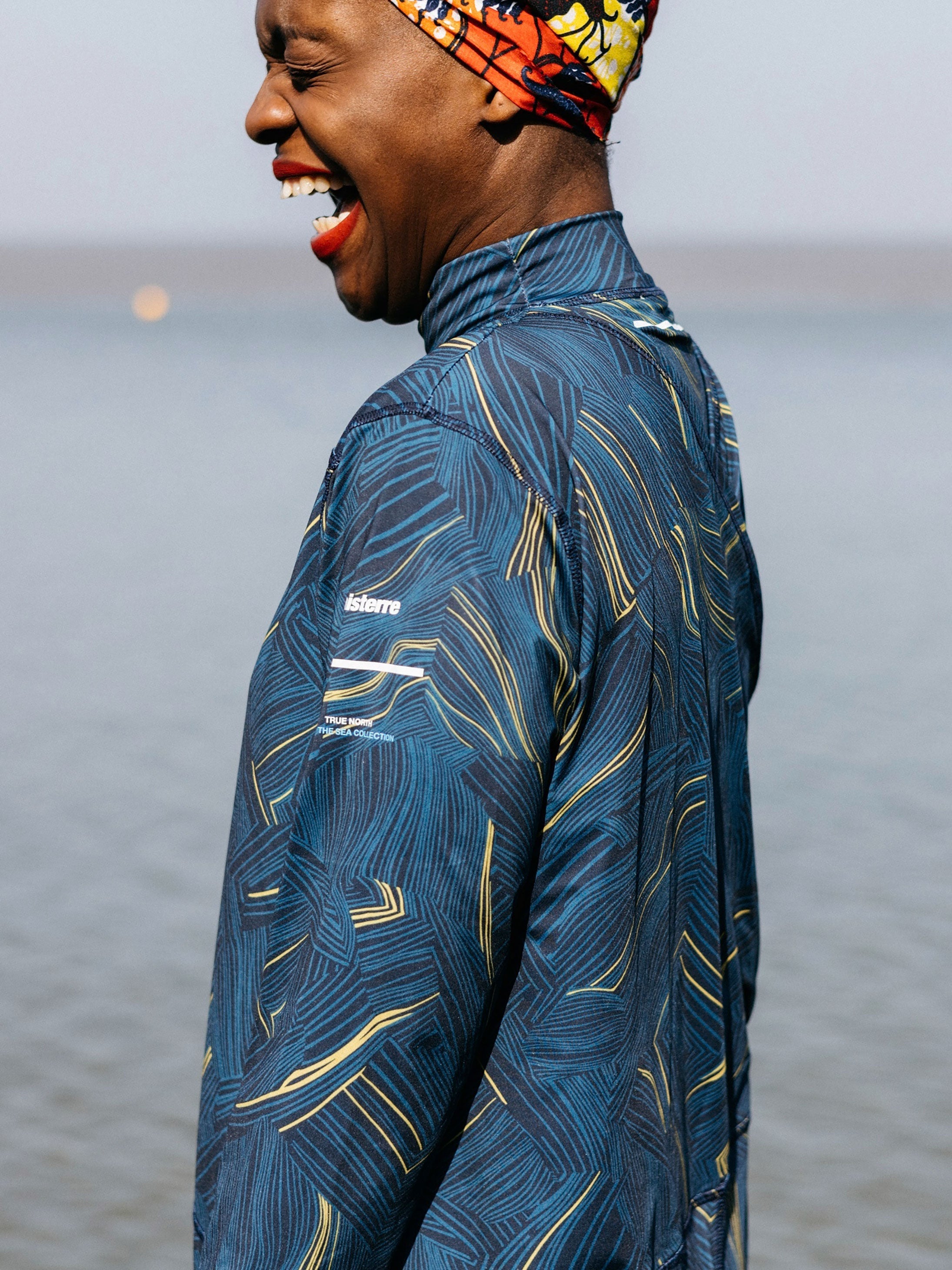 Women Into The Sea' Seasuit in Geometric Print