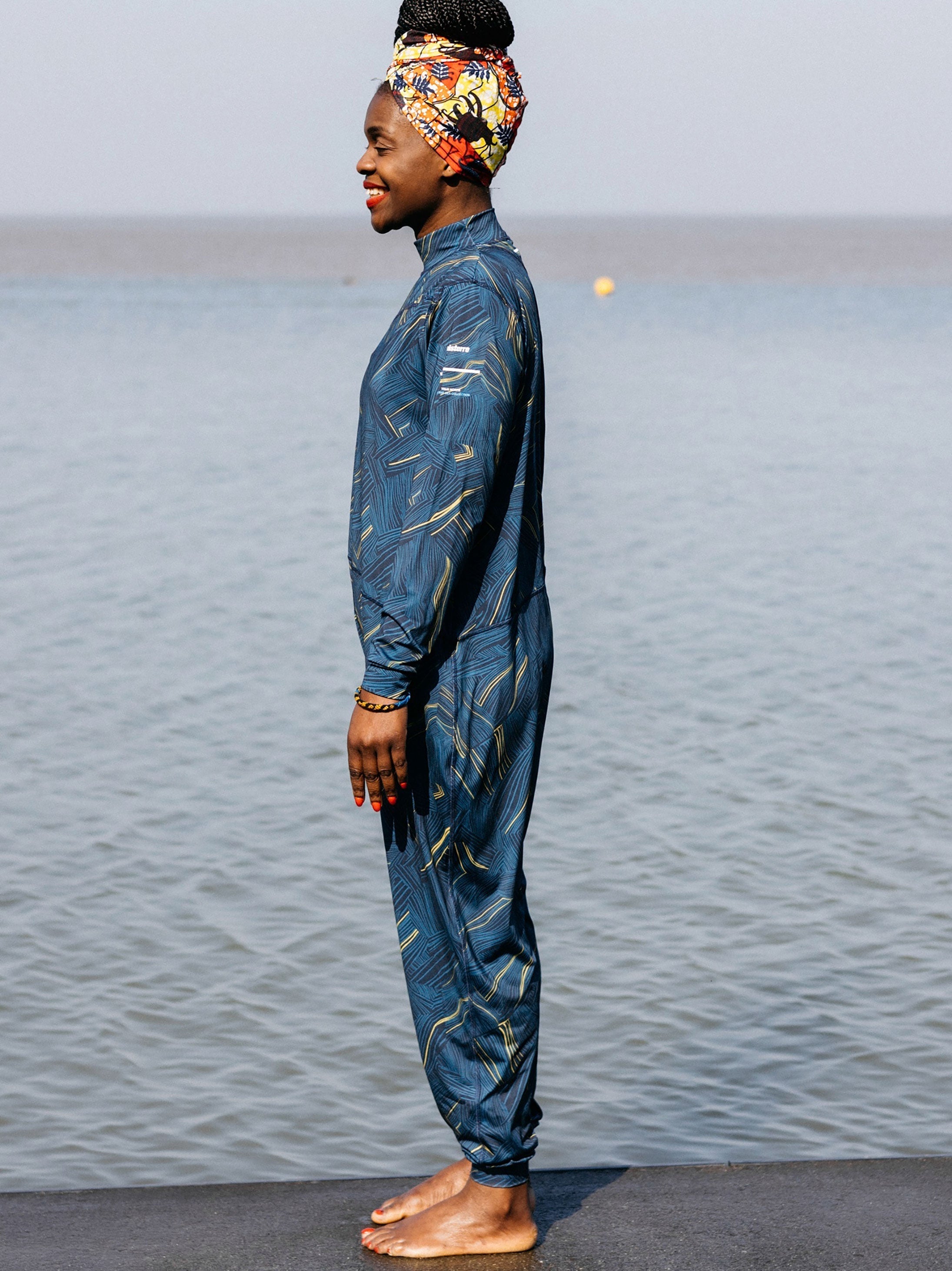 Women Into The Sea' Seasuit in Geometric Print