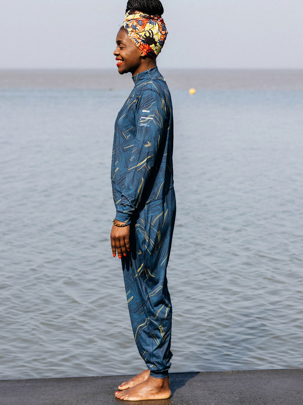 Women Into The Sea' Seasuit in Geometric Print