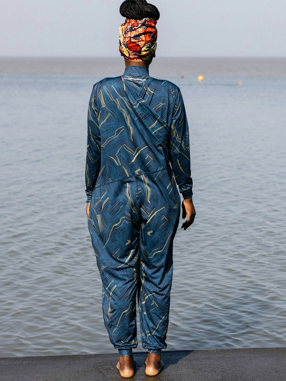 Women Into The Sea' Seasuit in Geometric Print