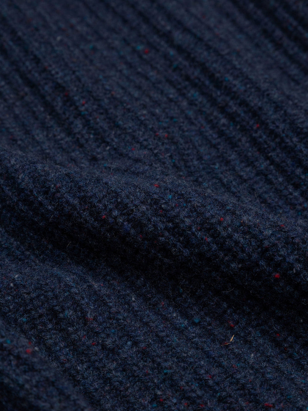 Women Fisherman Wool Knit Jumper in Navy - Mora