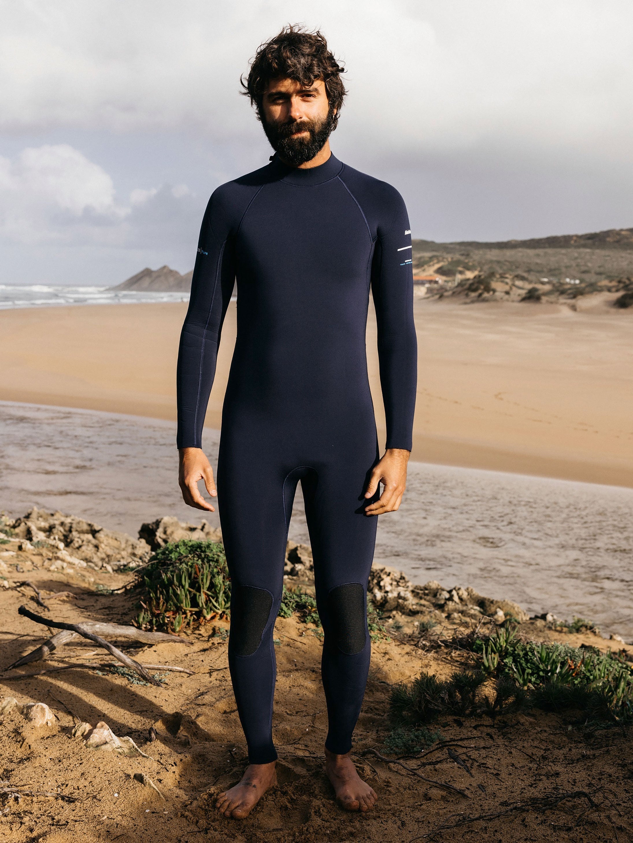 Men Nieuwland 3/2 Yulex Back Zip Wetsuit in Ink / Manuka