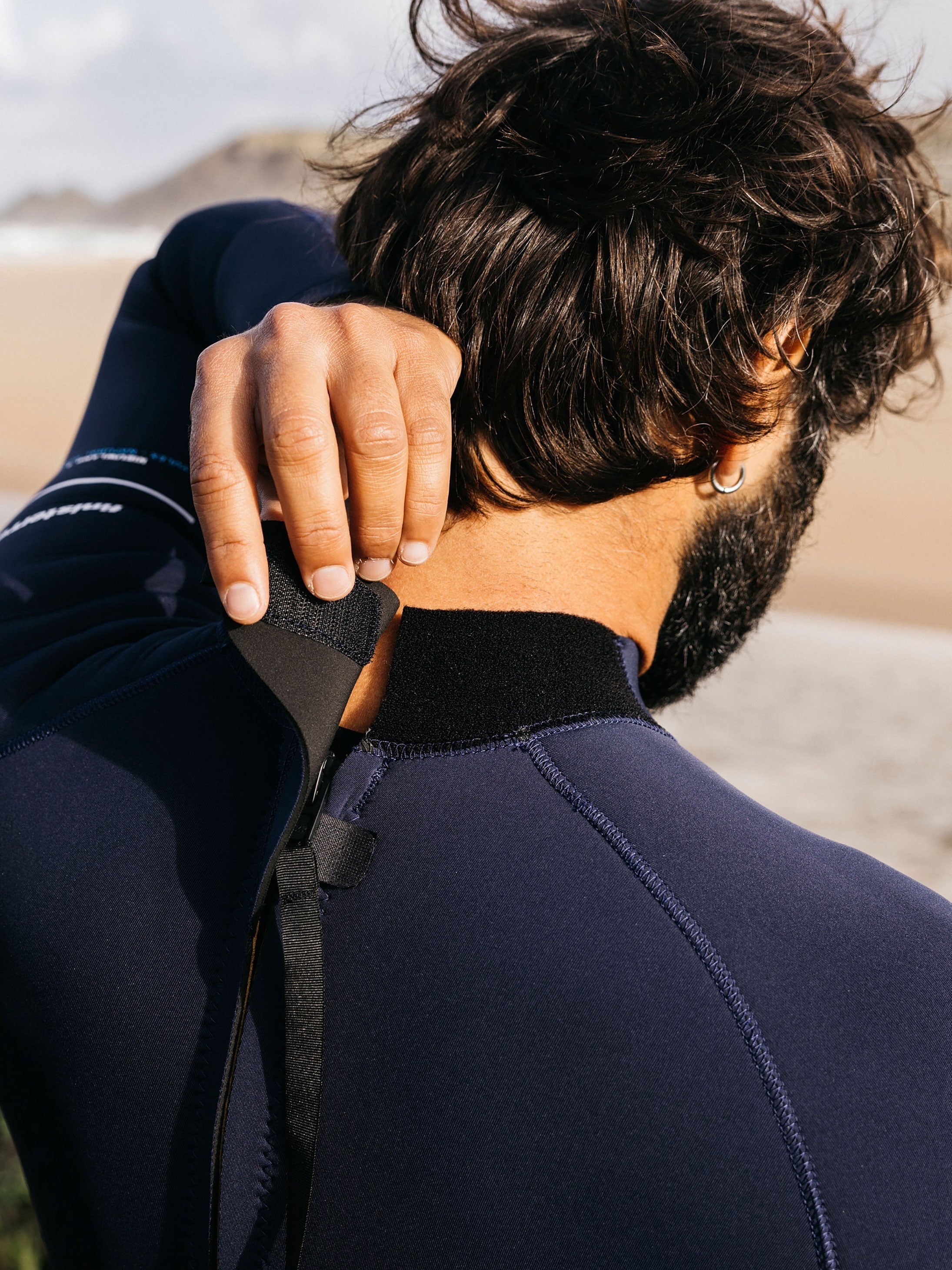 Men Nieuwland 3/2 Yulex Back Zip Wetsuit in Ink / Manuka
