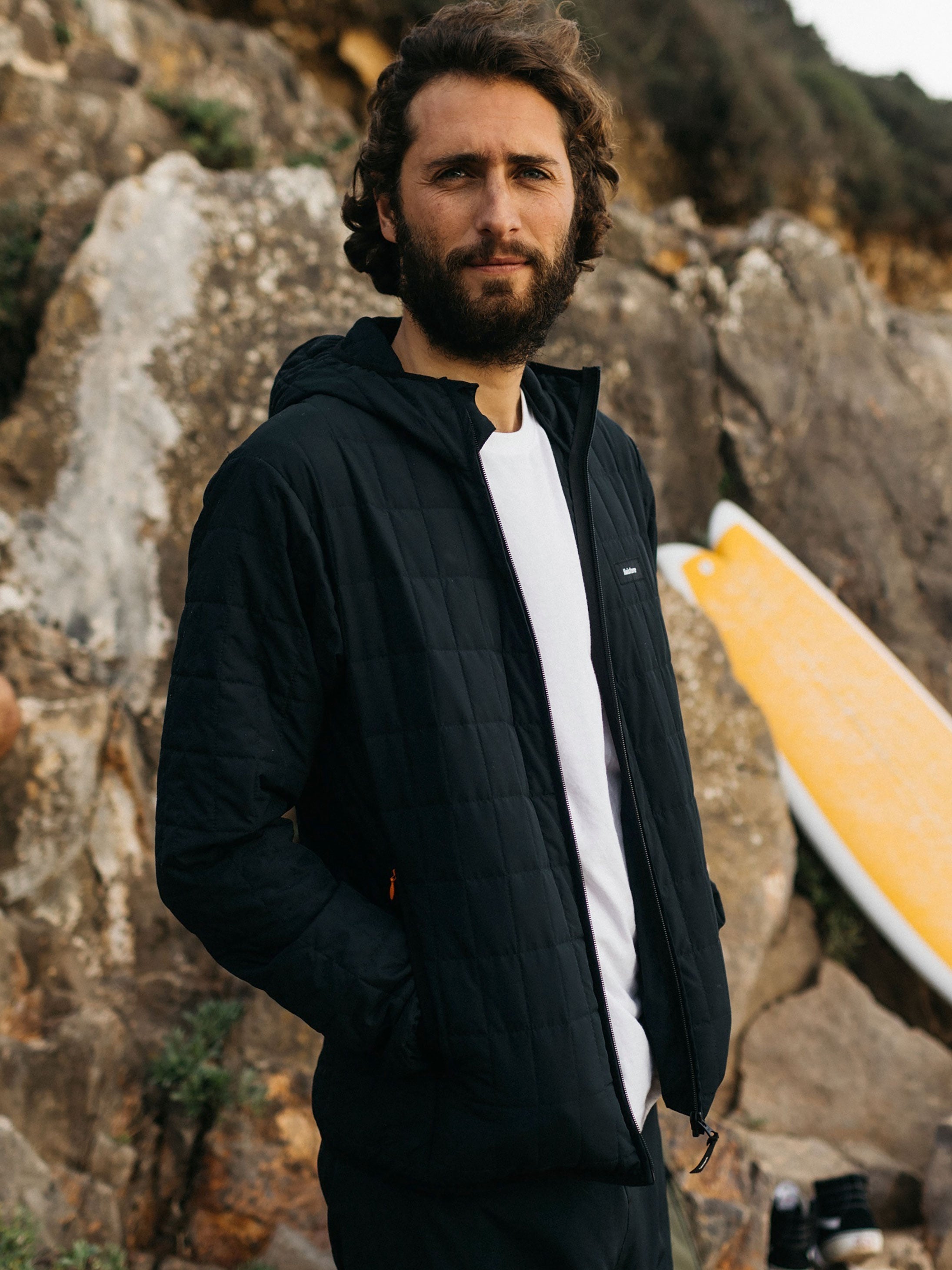 Men Firecrest Hooded Jacket in Black