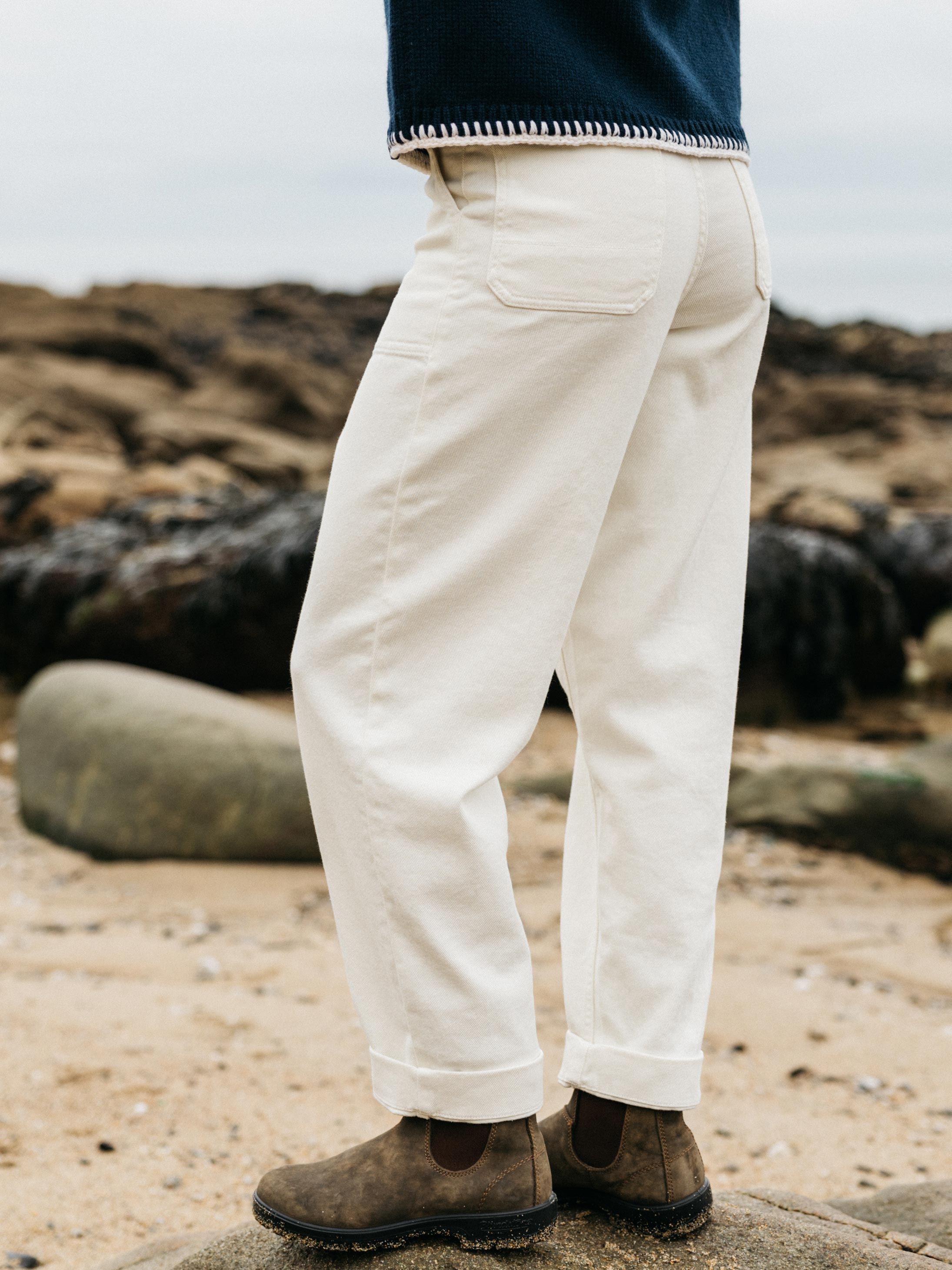 Women Yarrel Canvas Trouser in Ecru