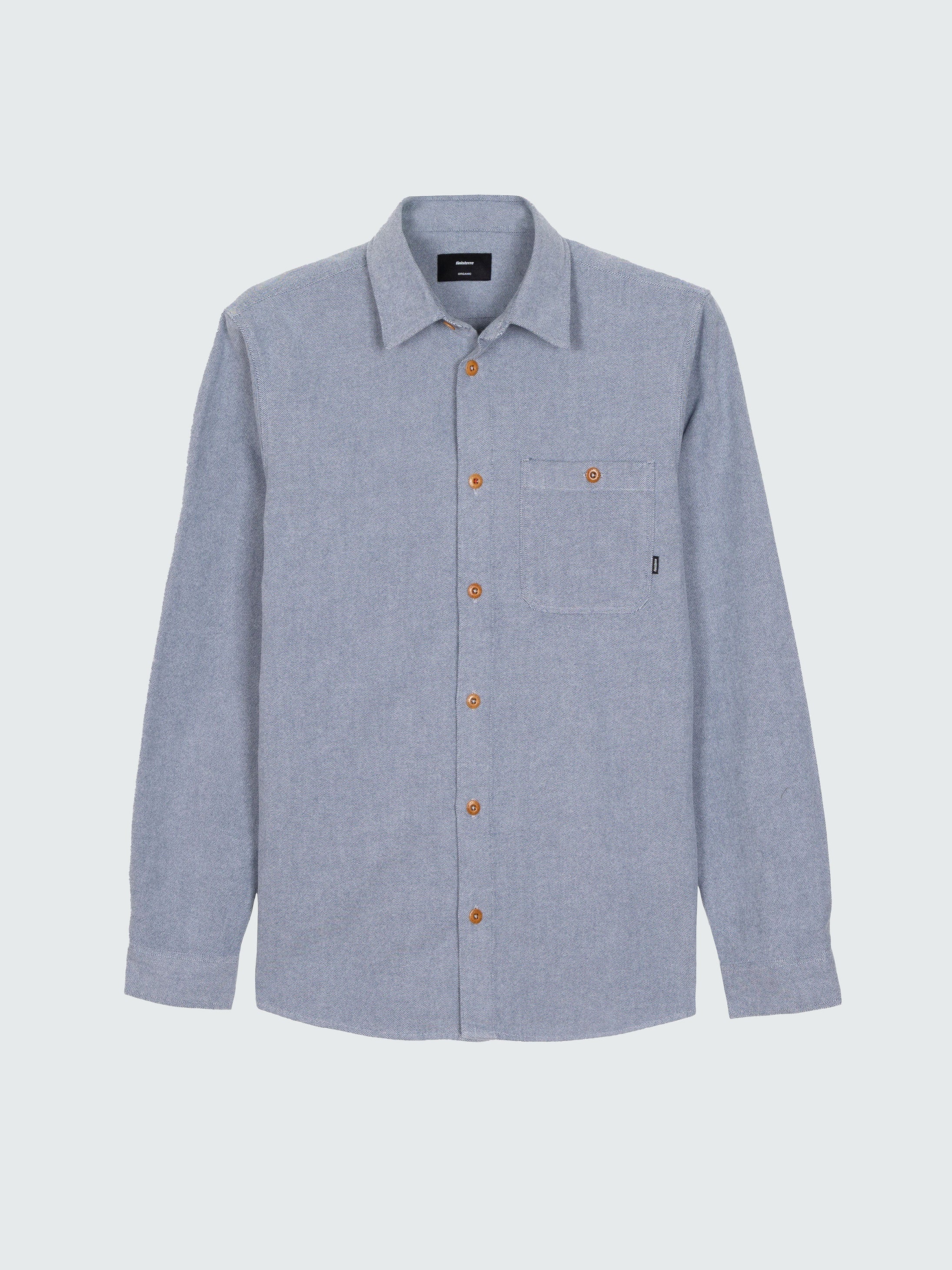 Men Gylly Shirt in Indigo Dobby