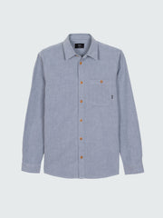 Men Gylly Shirt in Indigo Dobby
