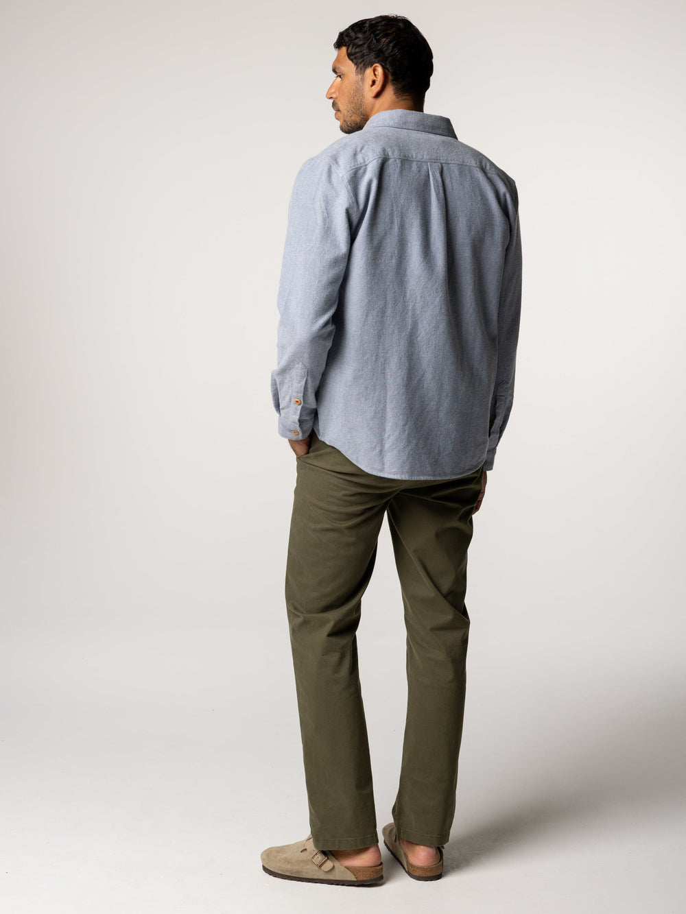 Men Gylly Shirt in Indigo Dobby