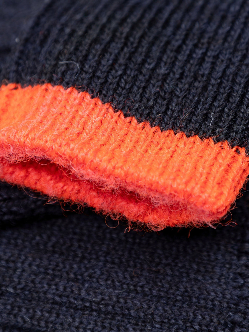 Men/Women Wool Sock in Navy/Bright Flame - Bosun
