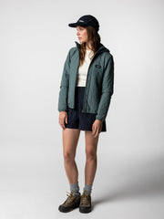 Women Firecrest Hooded Jacket in Deep Sea