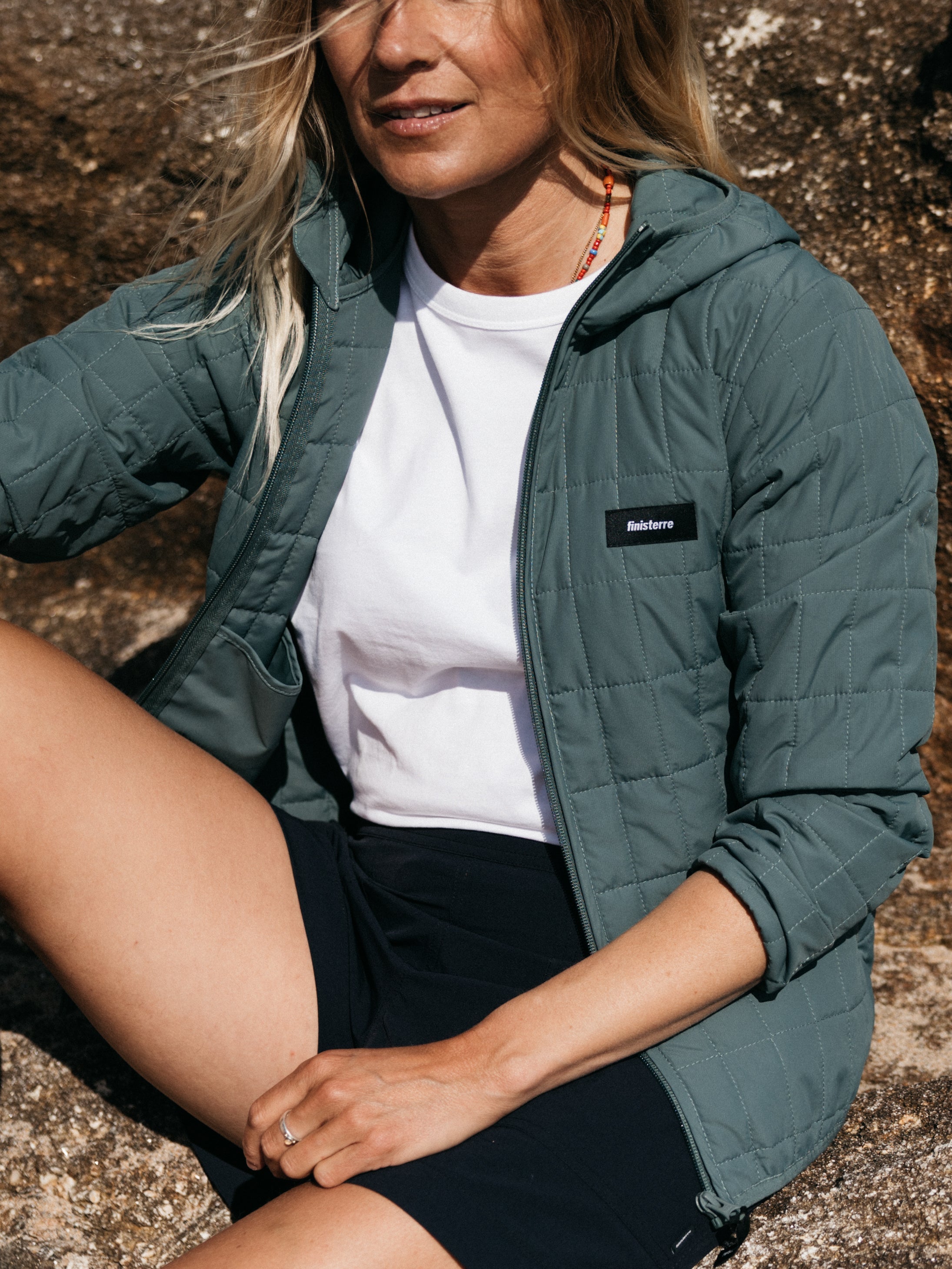 Women Firecrest Hooded Jacket in Deep Sea