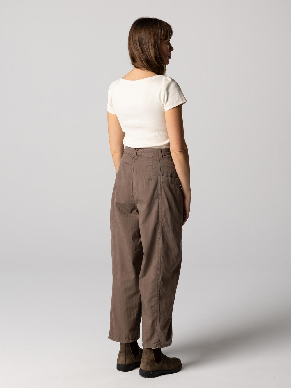 Women Organic White Ribbed T-Shirt - Powes