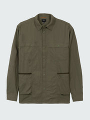 Men Recycled Long Sleeve Shirt in Olive - Wander