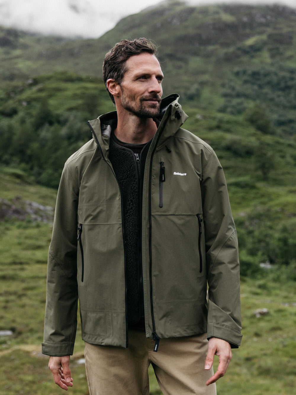 Men Stormbird Waterproof Jacket in Olive