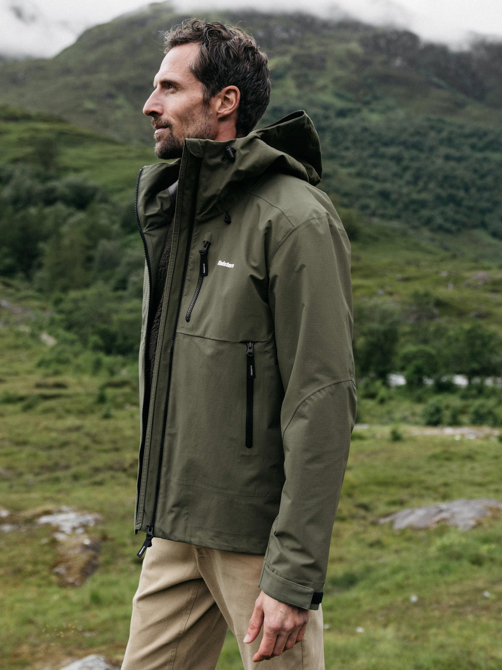 Men Stormbird Waterproof Jacket in Olive