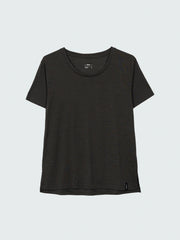 Women Merino T-Shirt Baselayer in Raven Black - Seeker