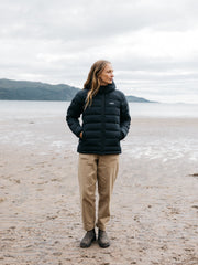 Women Recycled Insulated Jacket in Black - Nebulas
