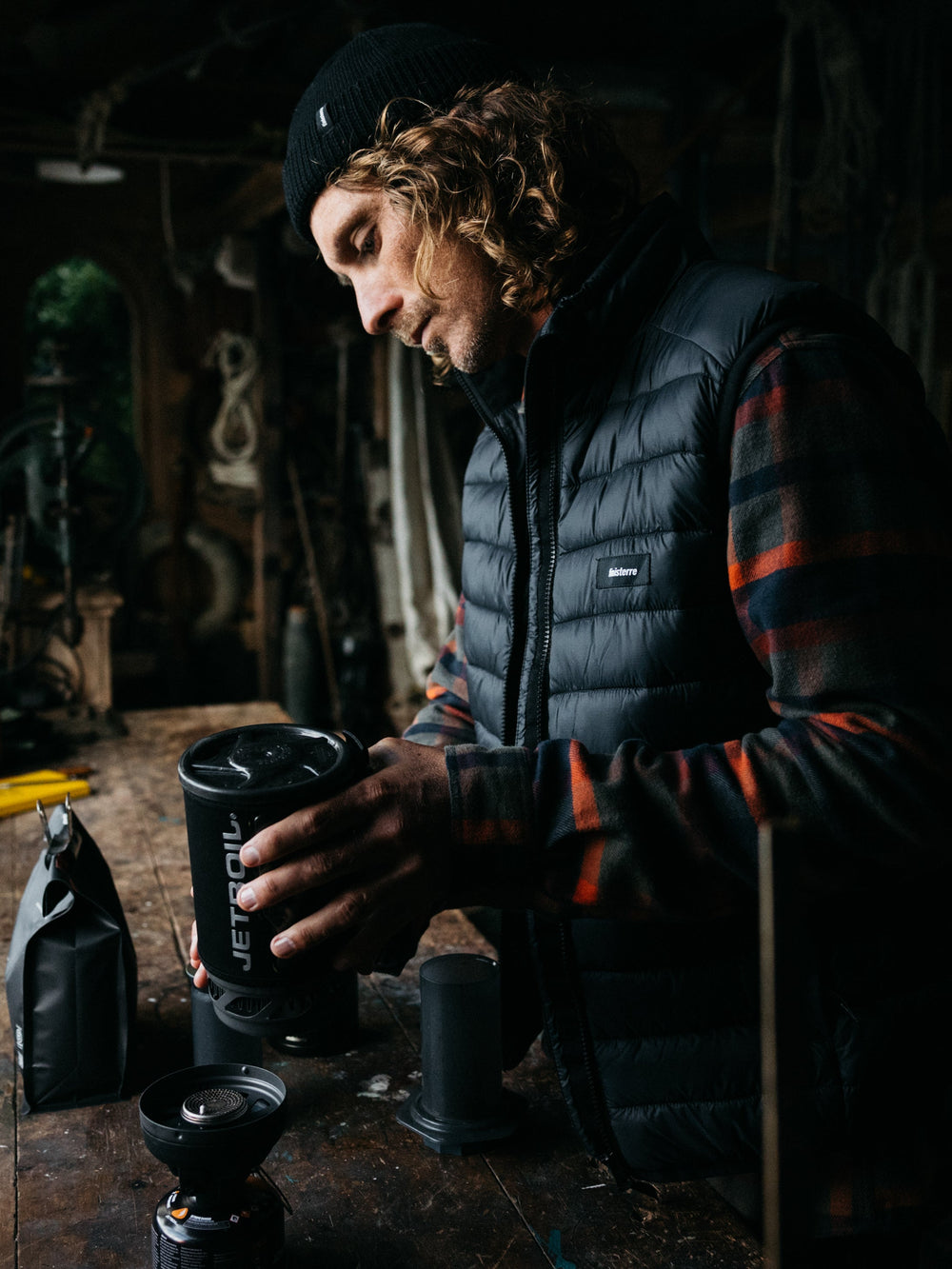 Men Recycled Insulated Gilet in Black - Nimbus