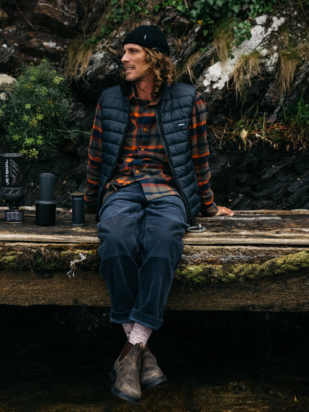 Men Recycled Insulated Gilet in Black - Nimbus