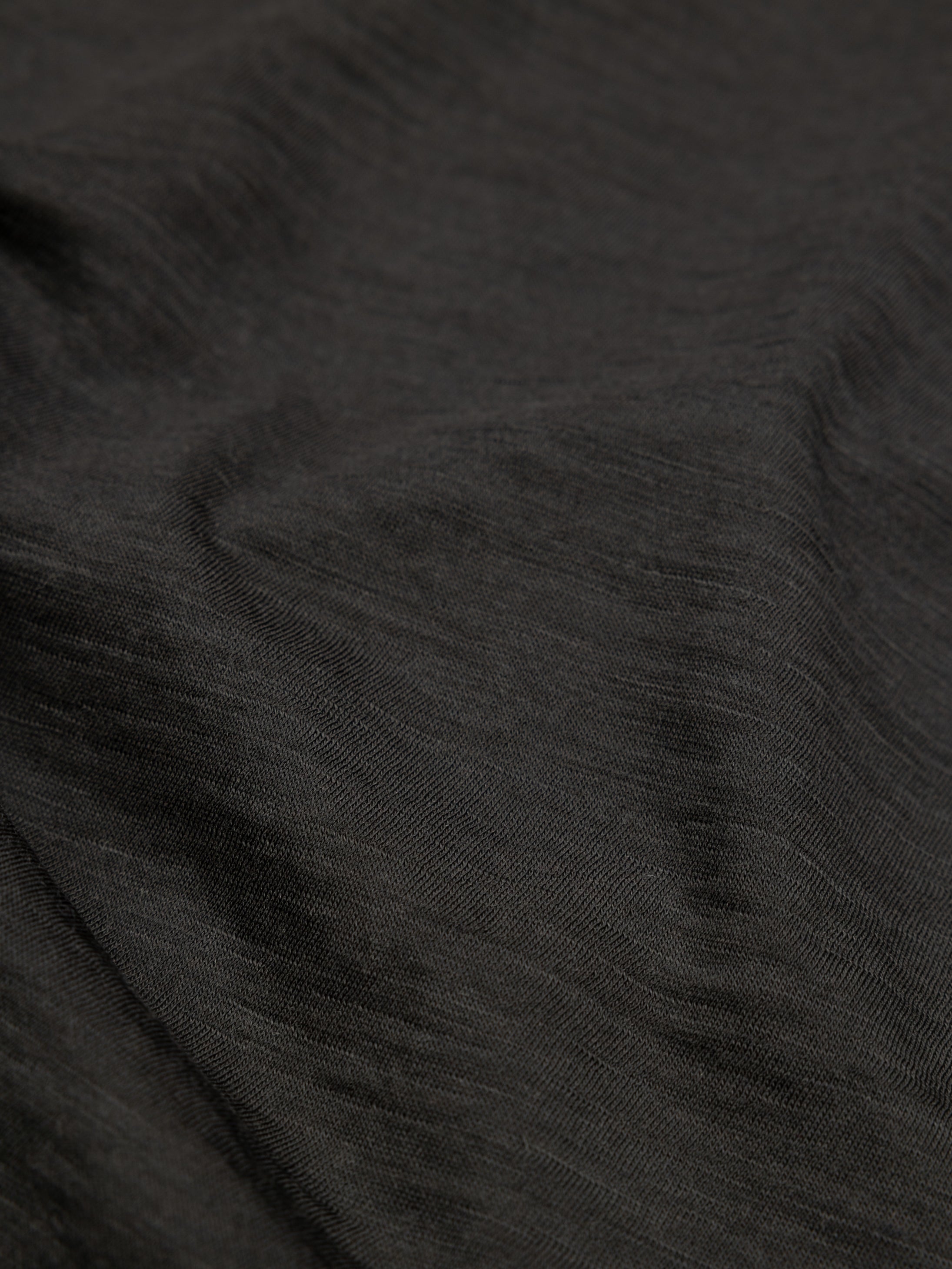 Women Merino High Neck T-Shirt in Raven - Seeker