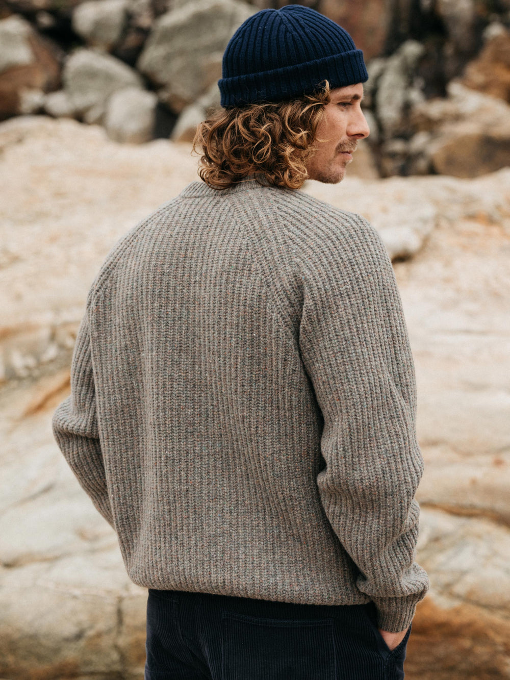 Men Mora Knit Jumper in Wild Sage