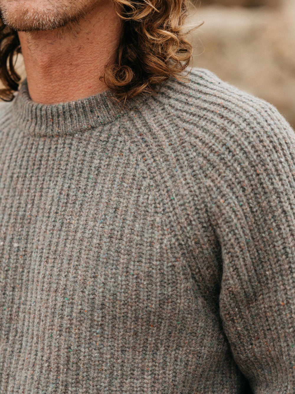 Men Mora Knit Jumper in Wild Sage