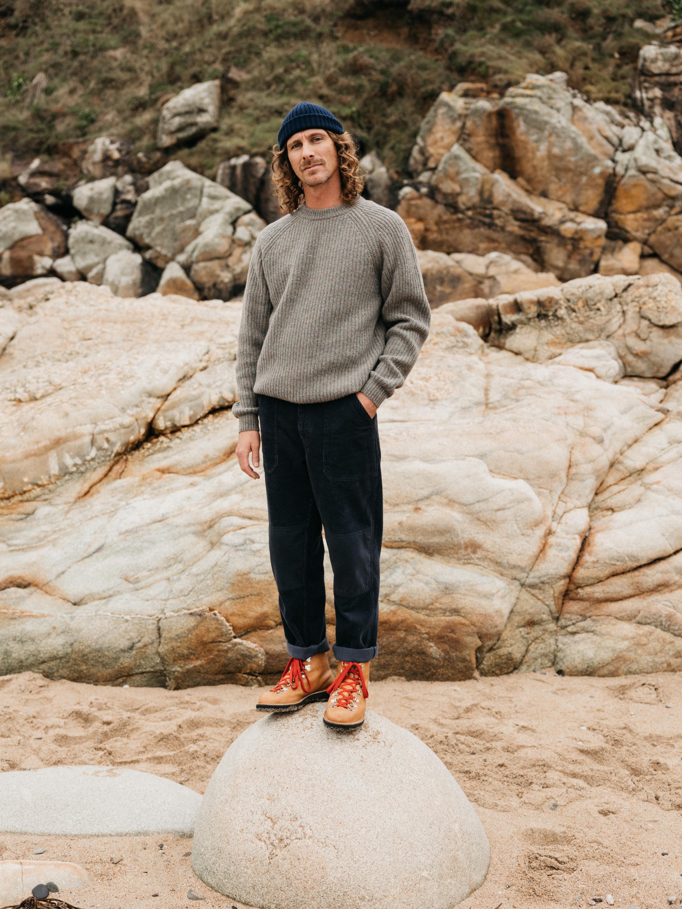 Men Mora Knit Jumper in Wild Sage