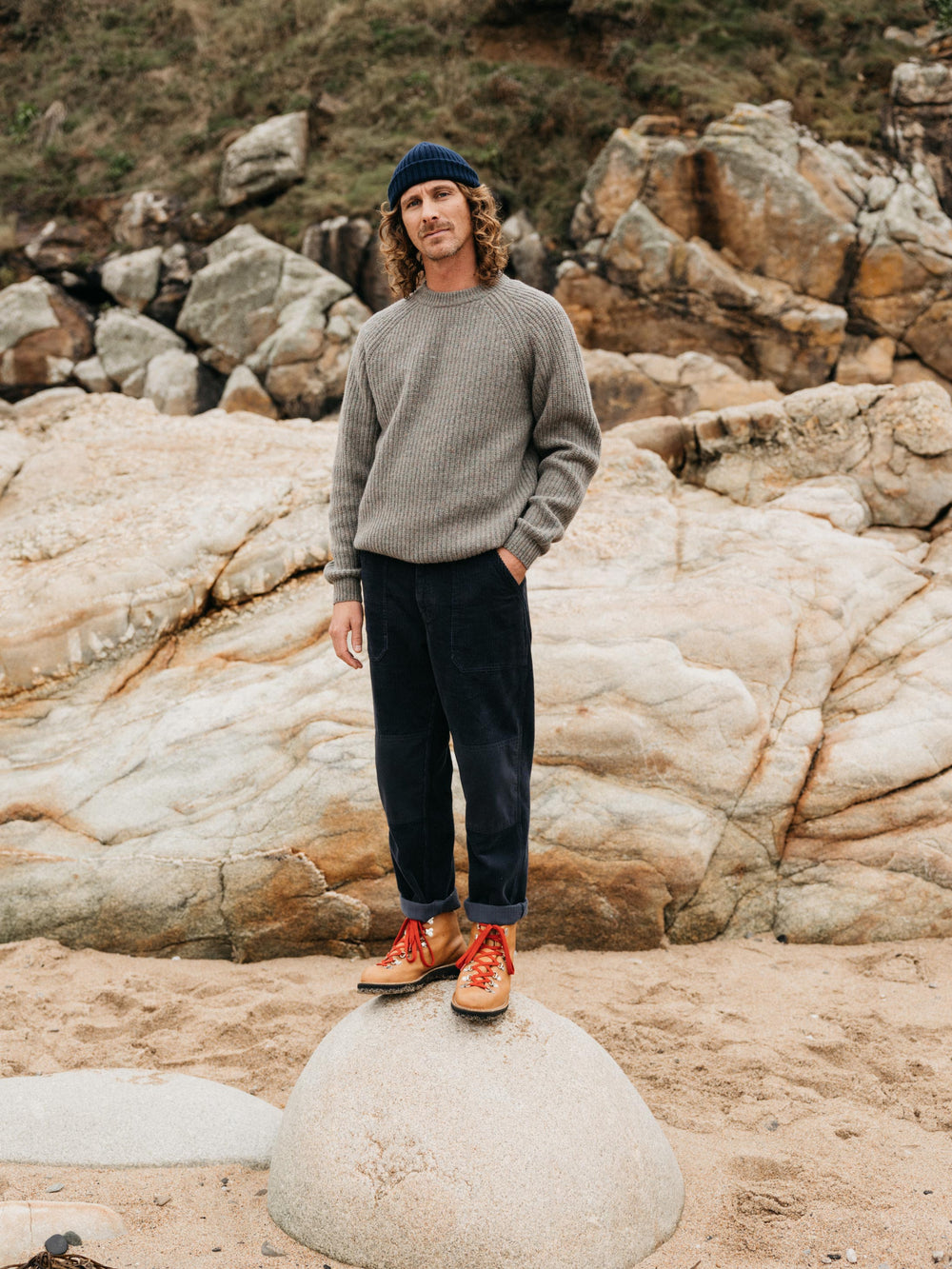 Men Mora Knit Jumper in Wild Sage